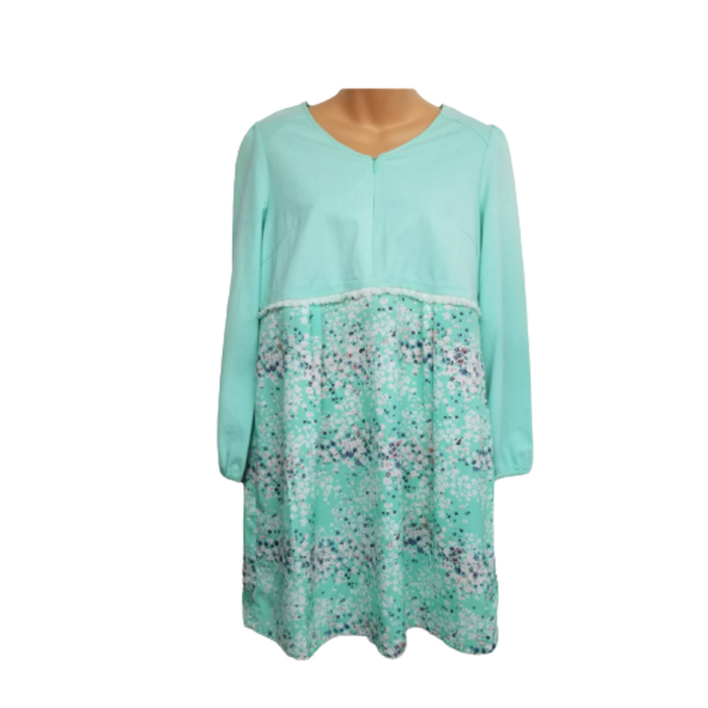 Mint green Spring Floral Dress Size Medium NEW